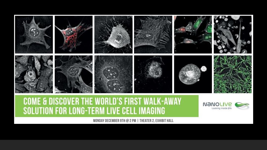 Seminar invitation at ASCB|EMBO 2019 in Washington D.C.: Automated Label-free 3D Live Cell Imaging in Drug Discovery