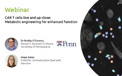Webinar – CAR T cells live and up-close: Metabolic engineering for enhanced function